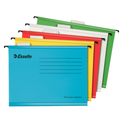 TECZKA ZAWIESZKOWA A4 ESSELTE CLASSIC 93042 MIX KOLORÓW KARTONOWA 210G 10SZT