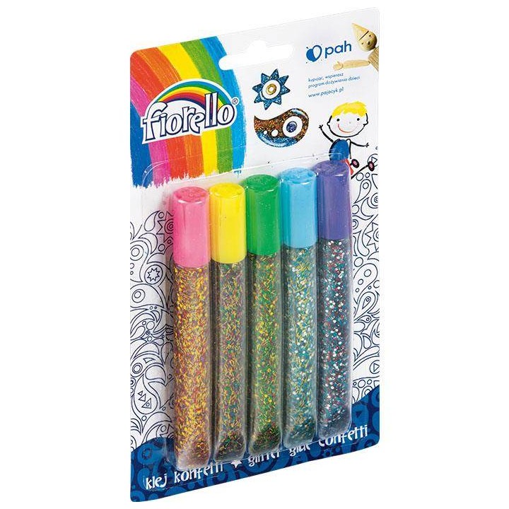 KLEJ BROKATOWY FIORELLO CONFETTI 170-2231 MIX KOLORÓW 5X13ML