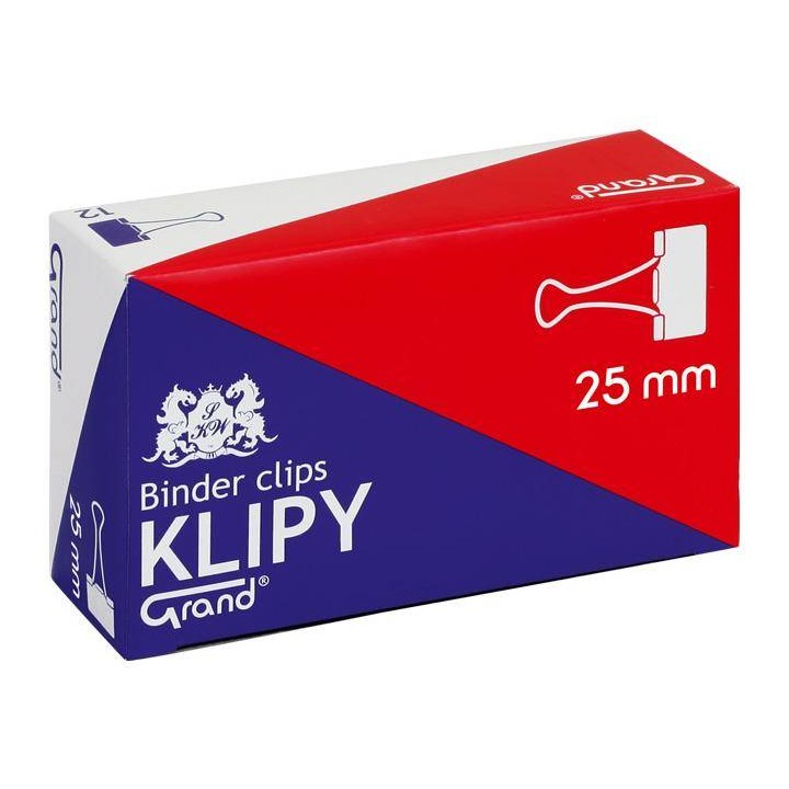 KLIPY 25MM GRAND 110-1093 CZARNE 12SZT