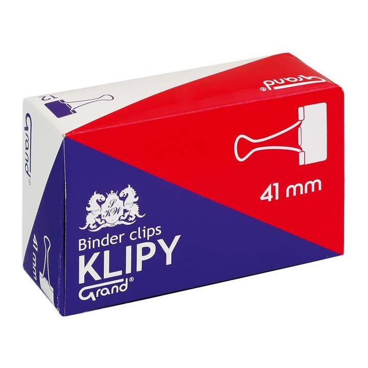 KLIPY 41MM GRAND 110-1095 CZARNE 12SZT