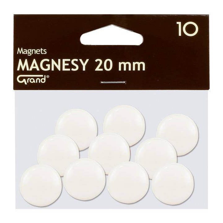 MAGNESY 20MM GRAND 130-1689 BIAŁE 10SZT