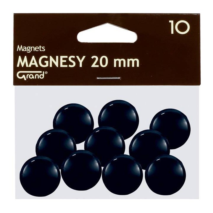 MAGNESY 20MM GRAND 130-1687 CZARNE 10SZT