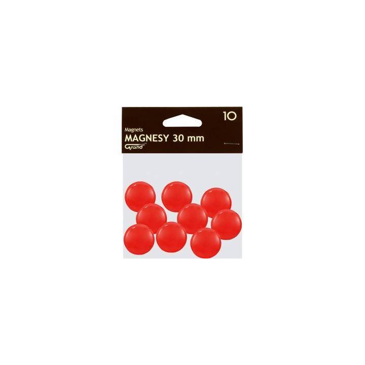 MAGNESY 30MM GRAND 130-1695 CZERWONE 10SZT