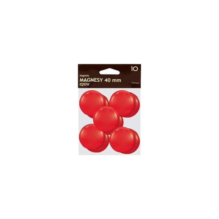 MAGNESY 40MM GRAND 130-1701 CZERWONE 10SZT