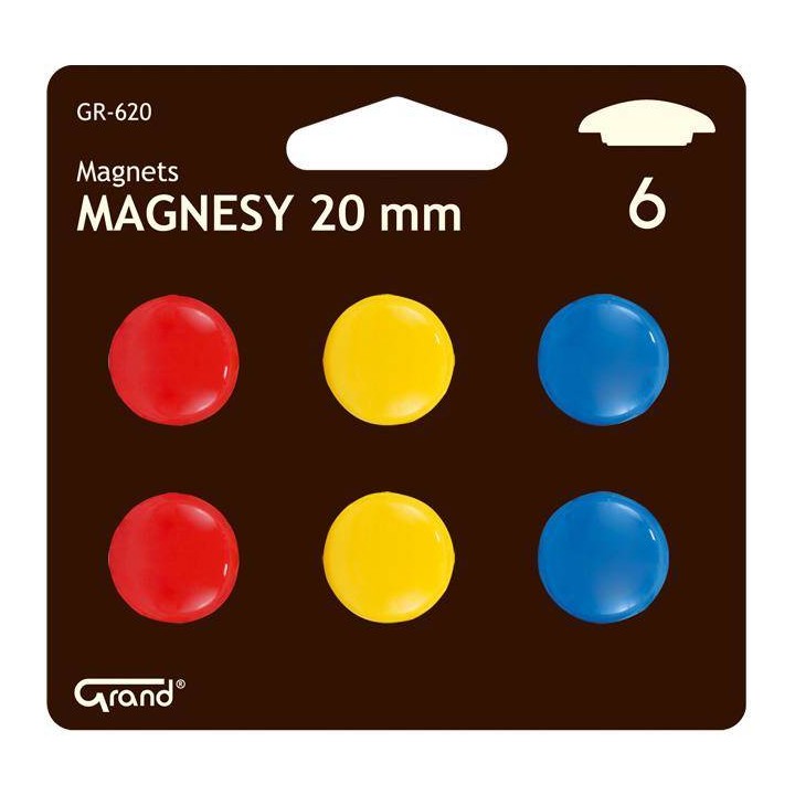 MAGNESY 20MM GRAND GR-620 130-1549 MIX KOLORÓW 6SZT