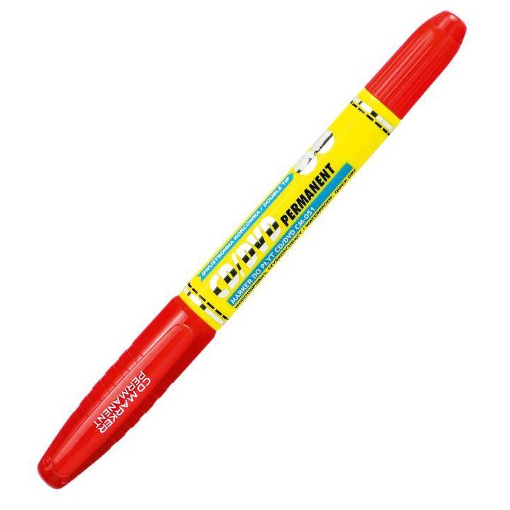 MARKER CD/DVD OEM CM-051 160-2272 CZERWONY PODWÓJNA KOŃCÓWKA