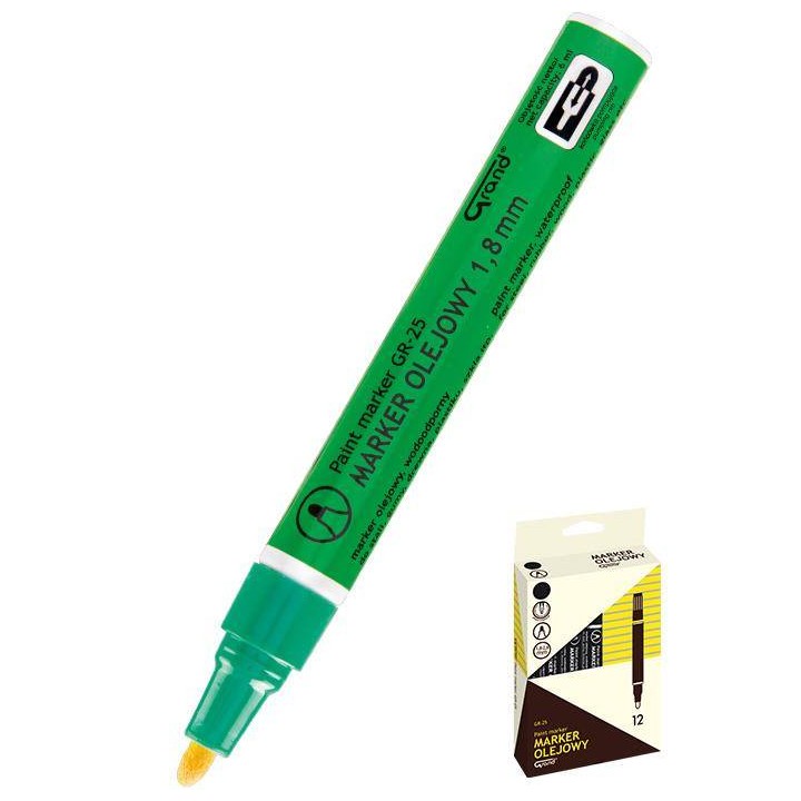 MARKER OLEJOWY GRAND GR-25 160-1967 ZIELONY OKRĄGŁA 1.8-2.8 MM