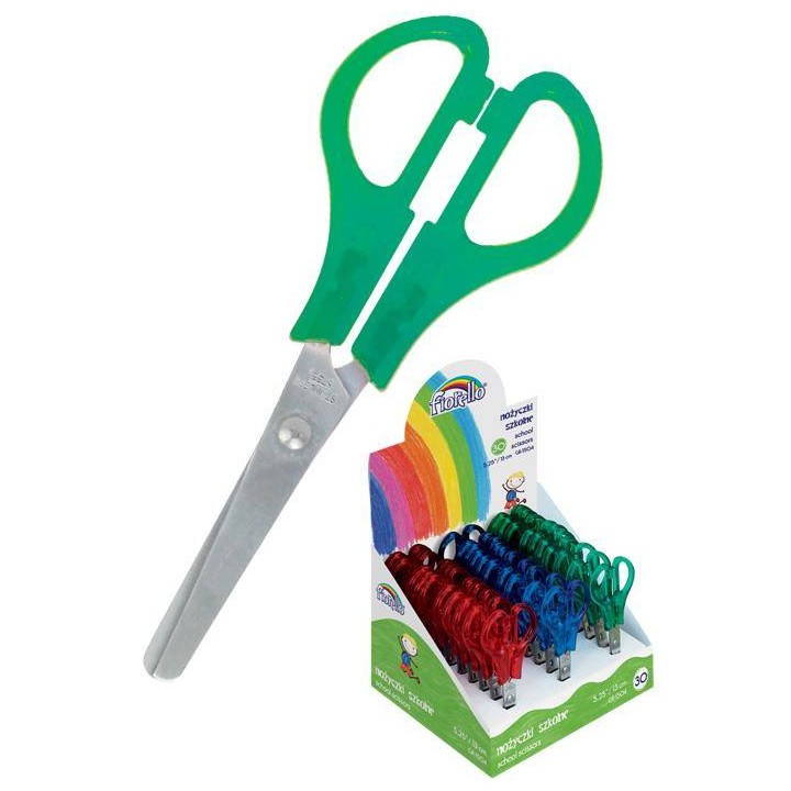NOŻYCZKI 130MM SZKOLNE FIORELLO GR-1504 NEON 130-1178