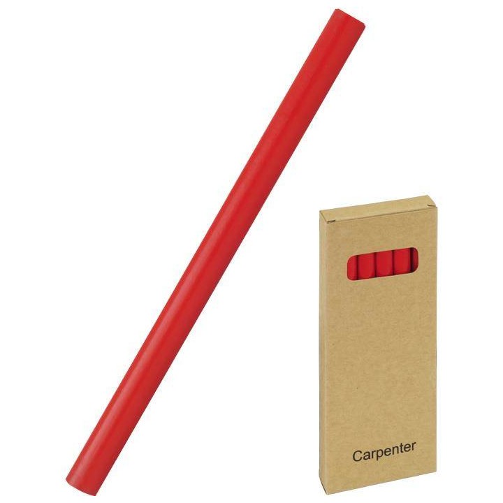 OŁÓWEK PŁASKI STOLARSKI GRAND T 07 160-1377 CZERWONY HB 12SZT