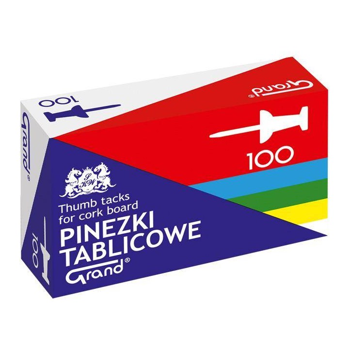 PINEZKI TABLICOWE KOLOROWE GRAND 110-1655 100SZT