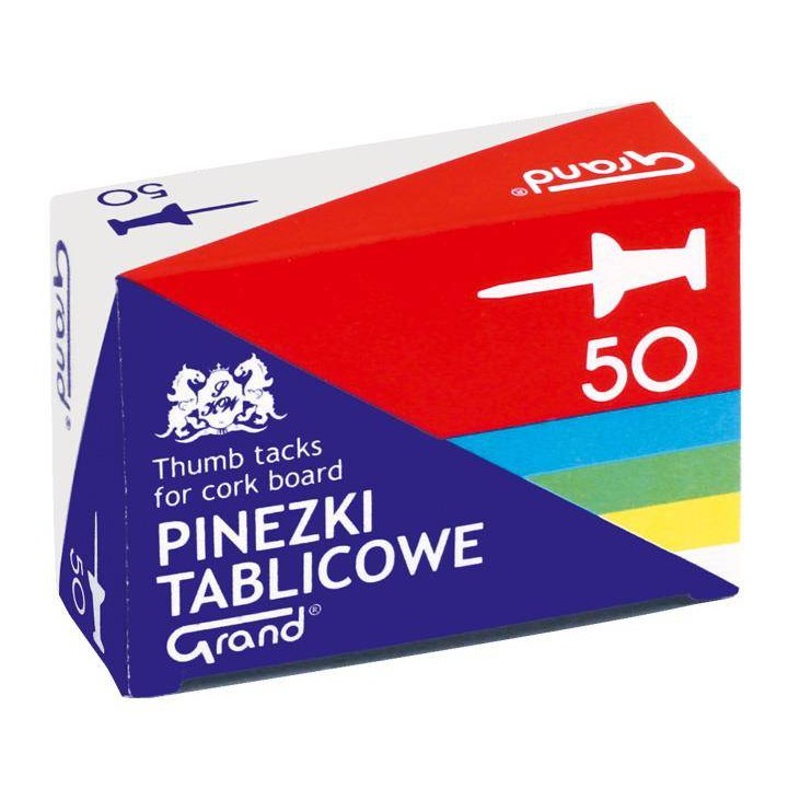 PINEZKI TABLICOWE KOLOROWE GRAND 110-1657 50SZT