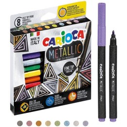 FLAMASTRY METALICZNE CARIOCA 43162 METALLIC 170-2569 MIX*8SZT