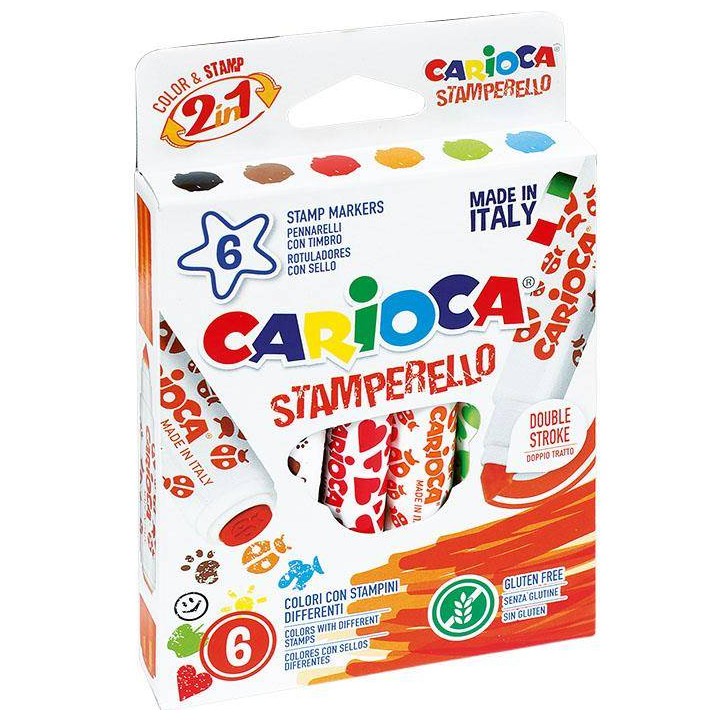 FLAMASTRY PIECZĄTKAMI CARIOCA 42279 STAMPERELLO 160-1902 MIX*6SZT