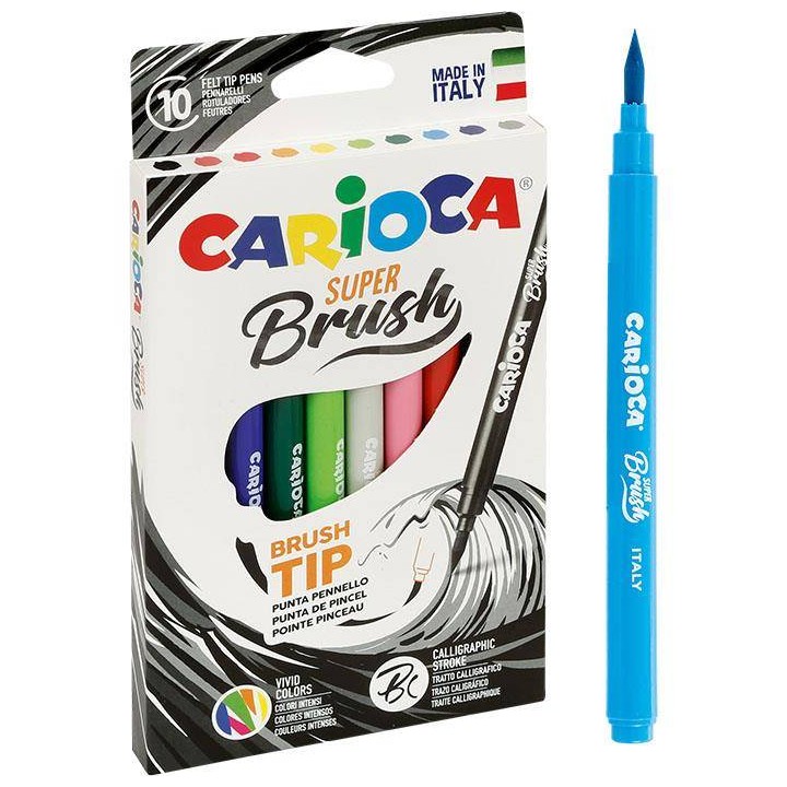 FLAMASTRY Z PĘDZELKIEM CARIOCA 42937 BRUSH TIP 160-2165 MIX*10SZT