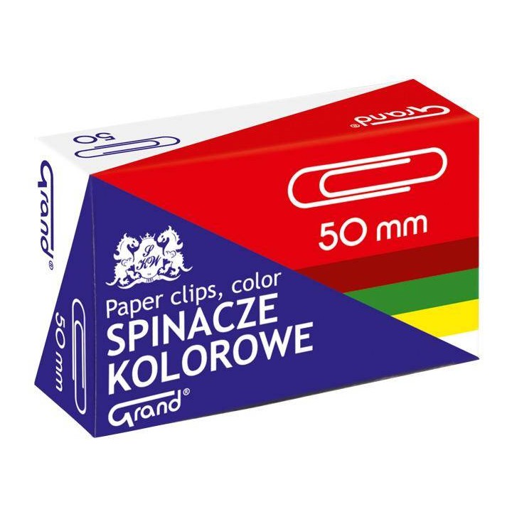 SPINACZE OKRĄGŁE 50MM GRAND 110-1661 MIX KOLORÓW METALOWE POWLEKANE W PUDEŁECZKU PAPIEROWYM 50SZT