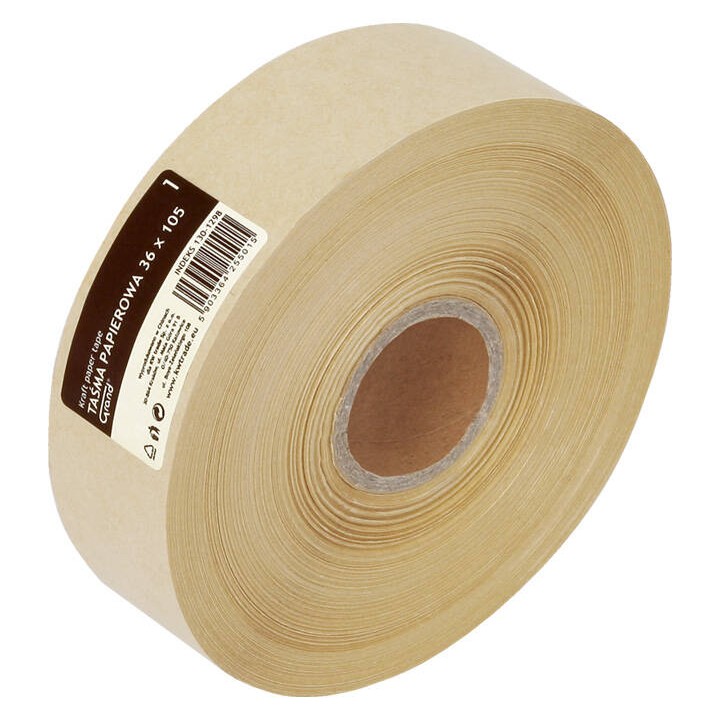 TAŚMA PAKOWA PAPIEROWA 36MMX105M GRAND 130-1298 BRĄZOWA