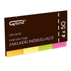 ZAKŁADKI INDEKSUJĄCE PAPIEROWE 20X50MM GRAND GR-Z4-50 FLAGI 150-1418 MIX*4 4X50SZT