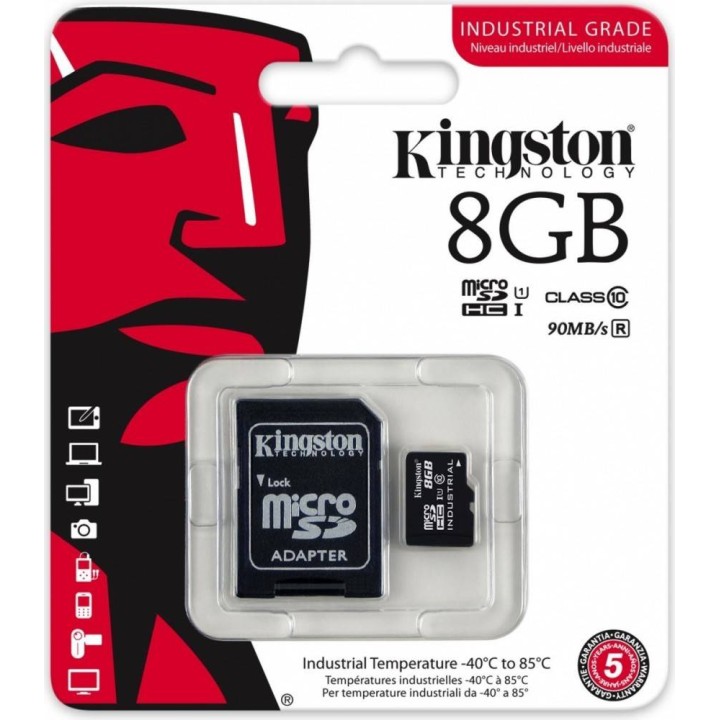 KINGSTON KARTA MICROSD 8GB CL10 UHS-I INDUSTRIAL