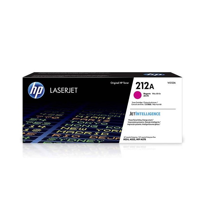 HP ORYGINALNY TONER W2123A, MAGENTA, 4500S, HP 212A, HP COLOR LASERJET ENTERPRISE M554DN,M555DN,M555X, O
