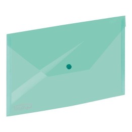 TECZKA KOPERTOWA NA GUZIK A4 GRAND 9113 120-1165 TRANSPARENTNA ZIELONA PP