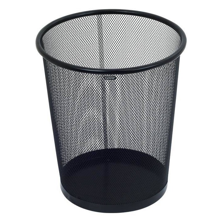 KOSZ NA ŚMIECI METALOWA SIATKA 12L GRAND GR-020 120-1127 OKRĄGŁY CZARNY