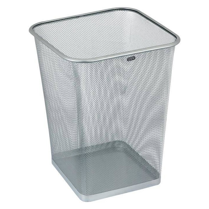 KOSZ NA ŚMIECI METALOWA SIATKA 18L GRAND GR-017S 120-1460 KWADRATOWY SREBRNY