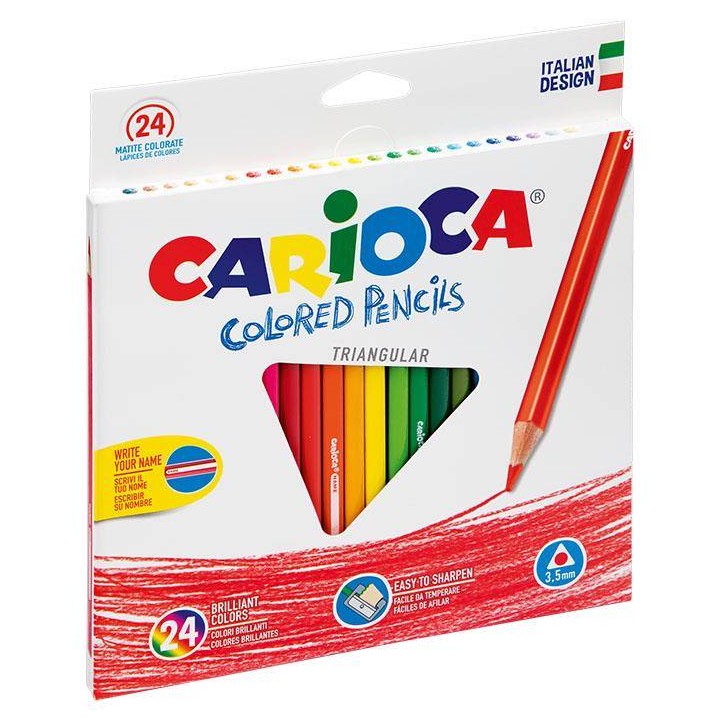 KREDKI OŁÓWKOWE TRÓJKĄTNE CARIOCA 42516 170-2120 24KOL