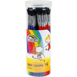 PĘDZLE NR 1,2,3,4,5,6 FIORELLO 170-1428 KOZIE WŁOSIE 72SZT