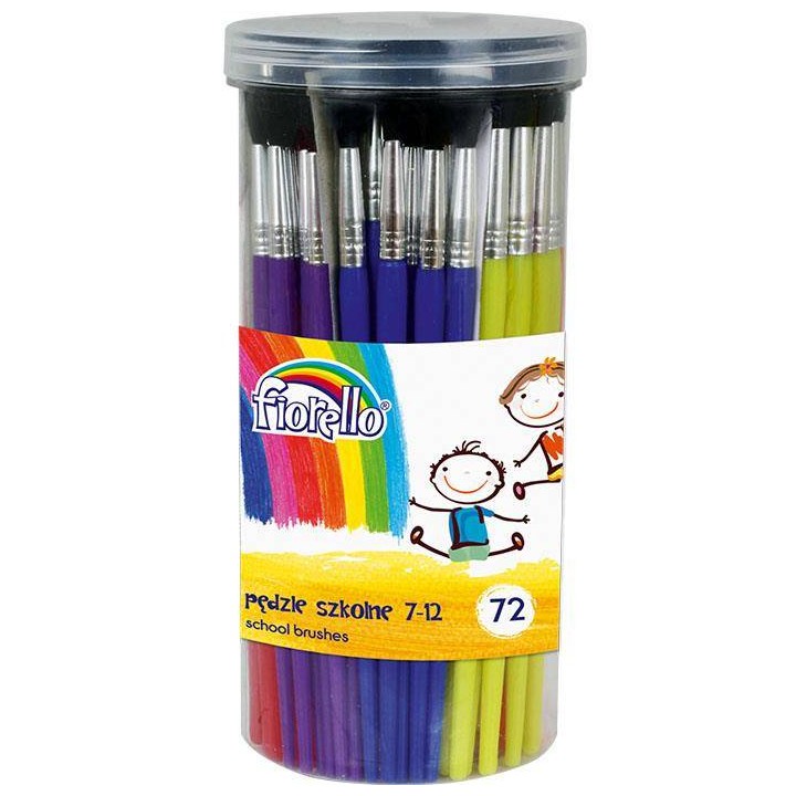 PĘDZLE NR 7,8,9,10,11,12 FIORELLO 170-1429 KOZIE WŁOSIE 72SZT