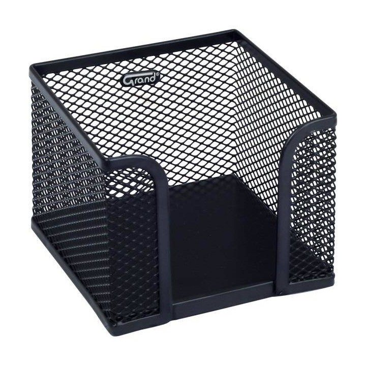 POJEMNIK NA KOSTKĘ BIUROWĄ 78X105X105MM GRAND GR-043 120-1129 CZARNY METALOWY