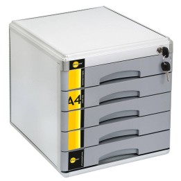 SZAFKA NA DOKUMENTY NA ZAMEK 5 SZUFLAD A4 YELLOW ONE YL-SM05 120-1777 305X347X300MM METALOWA