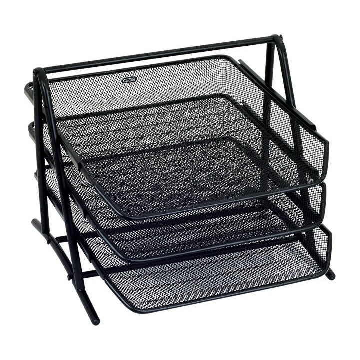 SZUFLADA NA DOKUMENTY GRAND GR-069 3 SZUFLADY 120-1117 CZARNA 260X346X305MM METALOWA SIATKA