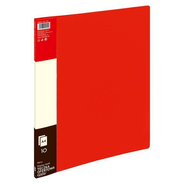 ALBUM OFERTOWY A4 GRAND 9001 120-1191 CZERWONY PVC 10 KIESZENI