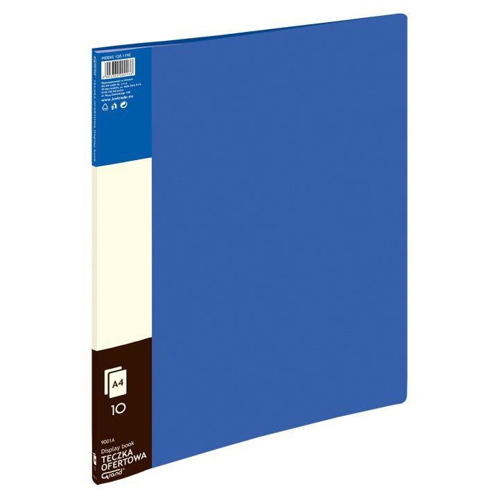 ALBUM OFERTOWY A4 GRAND 9001 120-1192 NIEBIESKL PVC 10 KIESZENI