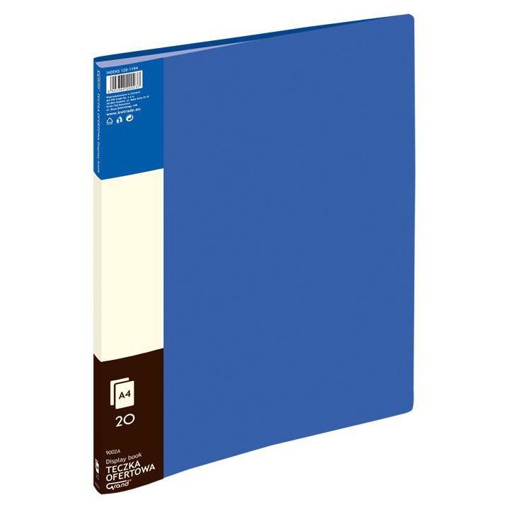 ALBUM OFERTOWY A4 GRAND 9002 120-1194 NIEBIESKL PVC 20 KIESZENI