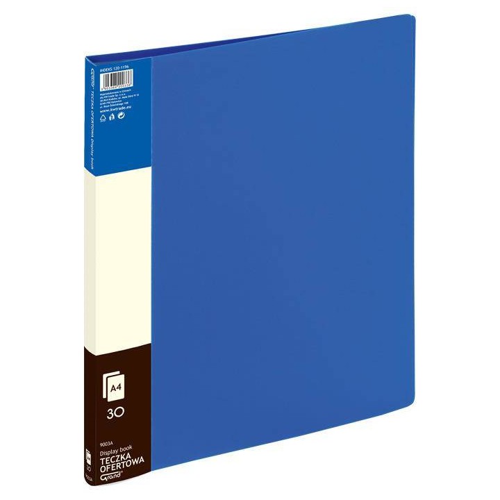 ALBUM OFERTOWY A4 GRAND 9003 120-1196 NIEBIESKL PVC 30 KIESZENI