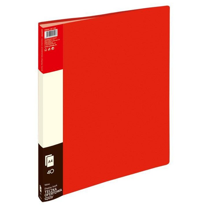 ALBUM OFERTOWY A4 GRAND 9004 120-1198 CZERWONY PVC 40 KIESZENI