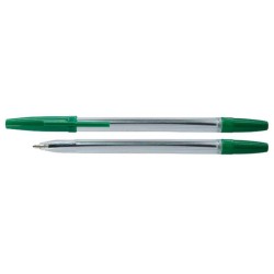 Długopis OFFICE PRODUCTS zielony 1.0mm przezroczysta