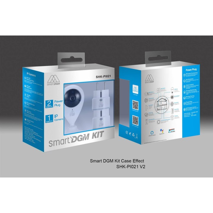 ZESTAW DGM SHK-PI021 WIFI 2.4: 2 X GNIAZDA ELEKTRYCZNE PP-W161 + KAMERA IP IPC-WA01 GRATIS!