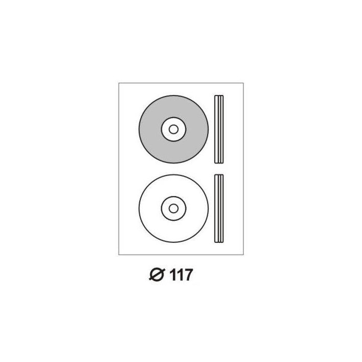 ETYKIETY SAMOPRZYLEPNE 117X117MM CD EPRIMO E84657 BIAŁE 100ARK*2SZT