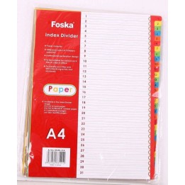 PRZEKŁADKI A4 FIAN HF290-31N 5 KOLORÓW KARTON 170G