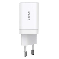 Ładowarka sieciowa Baseus Super Si Pro Quick Charger USB + USB-C 30W (biała)