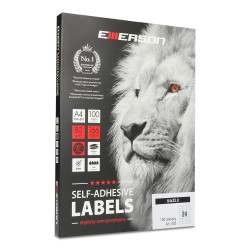 ETYKIETY SAMOPRZYLEPNE 64X33.8MM EMERSON 005 QCT BIAŁE 100ARK*24SZT