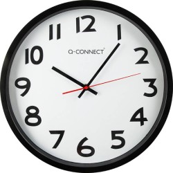 Zegar ścienny 34cm Q-CONNECT Wels czarny 5cm