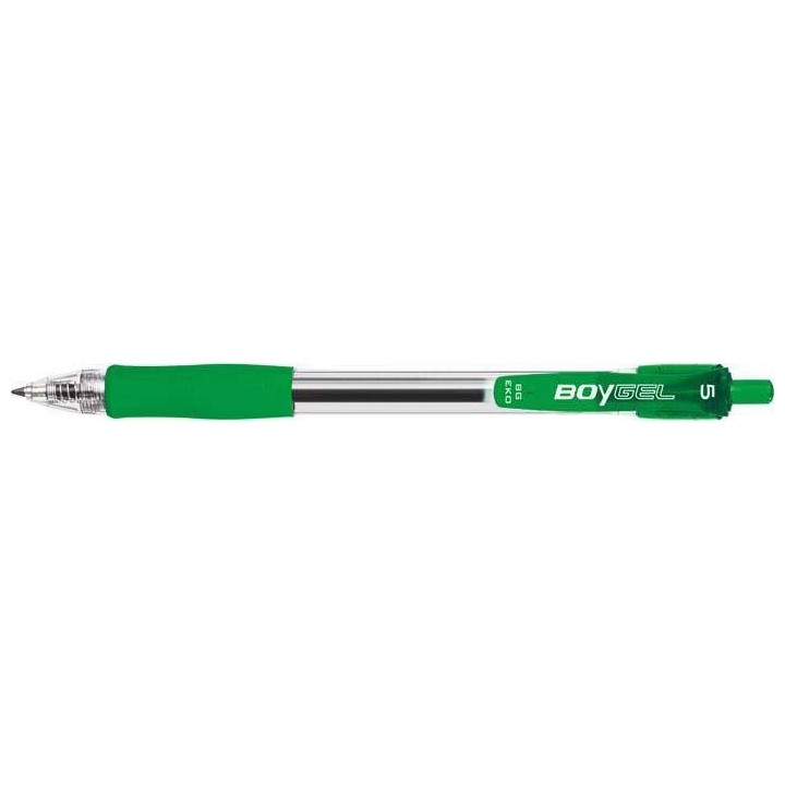 DŁUGOPIS ŻELOWY AUTOMATYCZNY Z GUMOWYM UCHWYTEM RYSTOR BOY GEL EKO 422-003 ZIELONY 0.5
