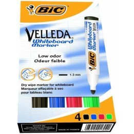 MARKER SUCHOŚCIERALNY BIC 1701 ECO 904941 MIX*4 OKRĄGŁA K. 6MM 4SZT