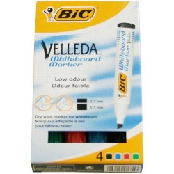 MARKER SUCHOŚCIERALNY BIC 1751 ECO 904950 MIX*4 ŚCIĘTA K. 3.7-5.5MM 4SZT