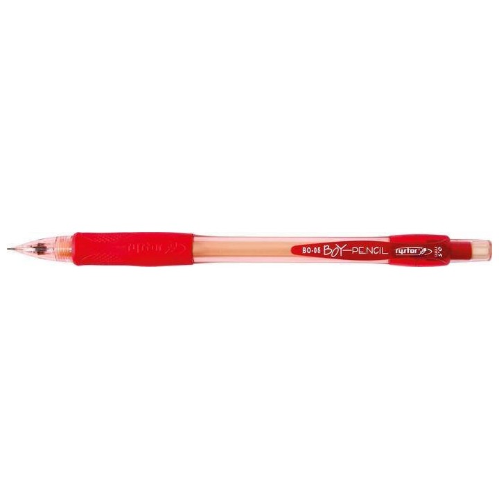 OŁÓWEK AUTOMATYCZNY Z GUMKĄ RYSTOR BOY-PENCIL 333-051CZERW CZERWONY 0.5