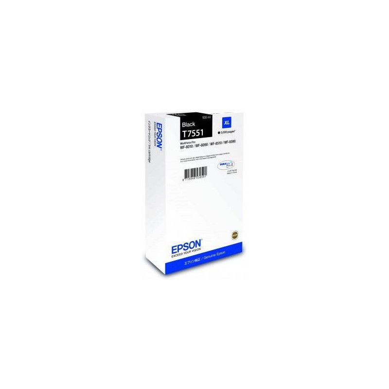 Tusz oryginalny EPSON T755140 C13T755140 Czarny  100 ml