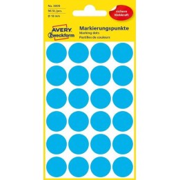 ETYKIETY SAMOPRZYLEPNE 18MM KÓŁKA DO ZAZNACZANIA AVERY ZWECKFORM 3005 NIEBIESKIE 96 SZT